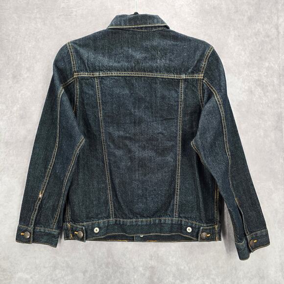 OshKosh B'gosh Blue Denim Cotton Span Button Jeans Jacket VTG Unisex Large L - Picture 2 of 7